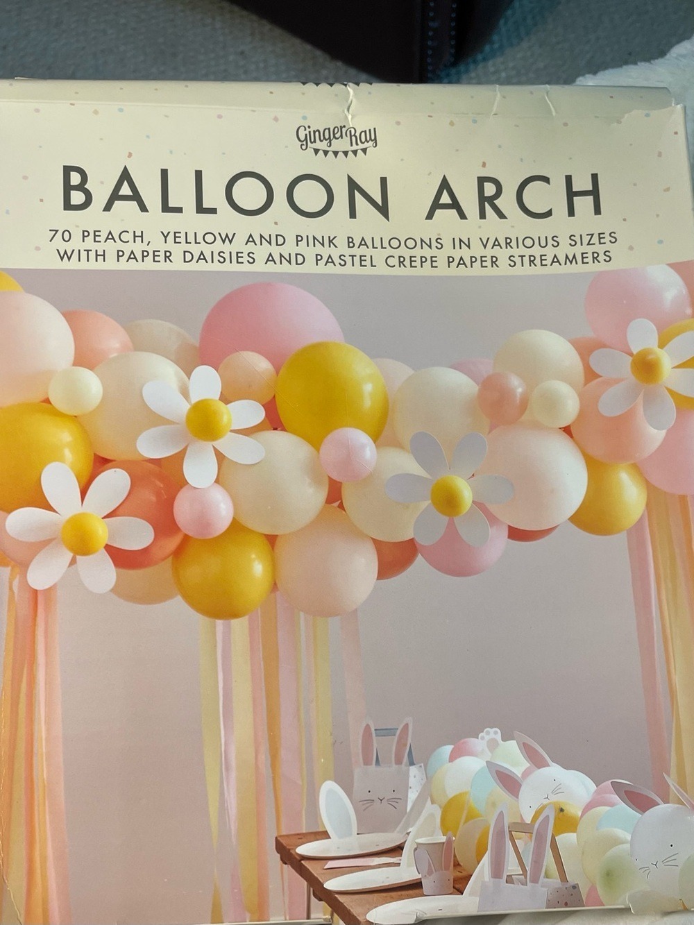 Ginger Ray Pastel & Daisy Balloon Arch Kit NWT 70 Piece Party Decor